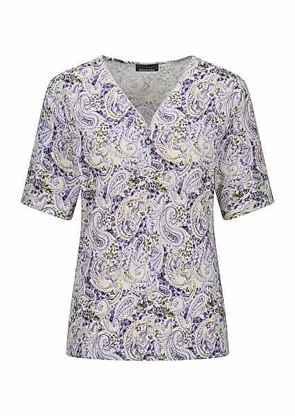 GOLDNER Print-Shirt "Kurzgröße Viskoseshirt mit Paisley-Muster" Dekorativer günstig online kaufen