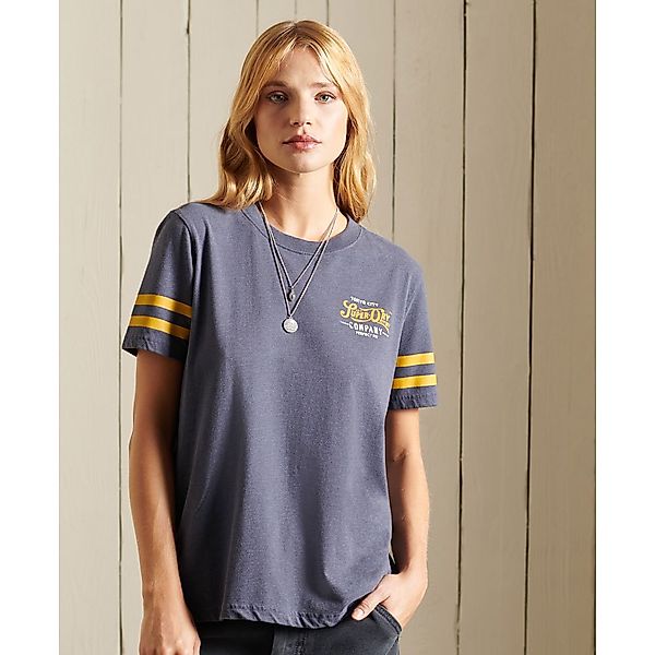 Superdry Script Style Col Kurzarm T-shirt M Midnight Marl günstig online kaufen