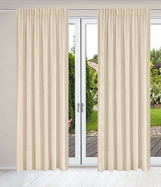 Guido Maria Kretschmer Home&Living Vorhang "SAMT" Multifunktionsband 2 Stk. günstig online kaufen