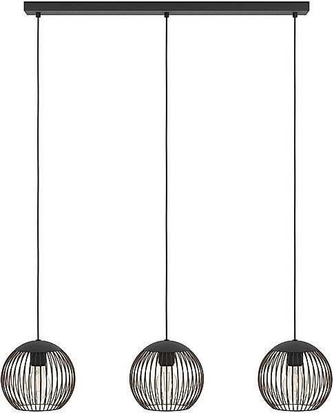 EGLO Hängeleuchte ALMANZORA Pendellampe - Stahl - E27 - 3X60W - IP20, ohne günstig online kaufen