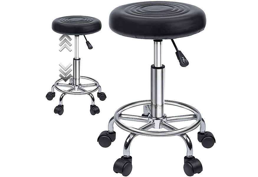 Goods+Gadgets Drehhocker Drehhocker – Arbeitshocker – Rollhocker – Höhenver günstig online kaufen