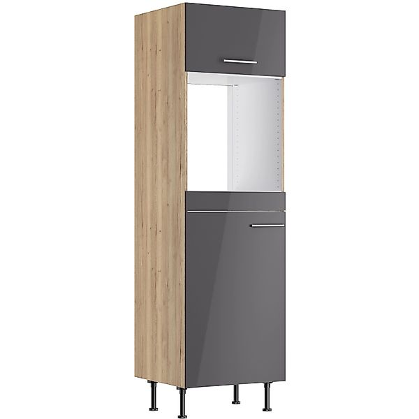 Optifit Küchen-Hochschrank für Backof./Kühlschr. Jonte984 60cm Anthra.-Wild günstig online kaufen