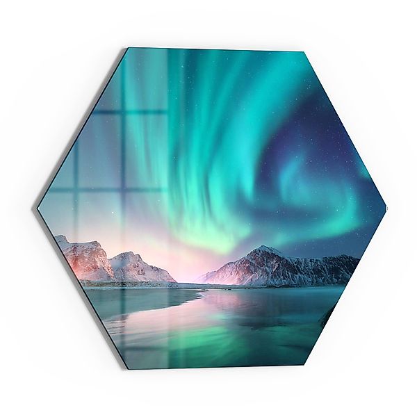 DEQORI Glasbild 'Das Nordlicht der Lofoten', günstig online kaufen