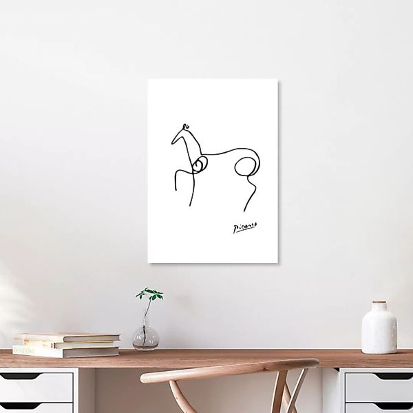 Poster / Leinwandbild - Picasso Pferd günstig online kaufen