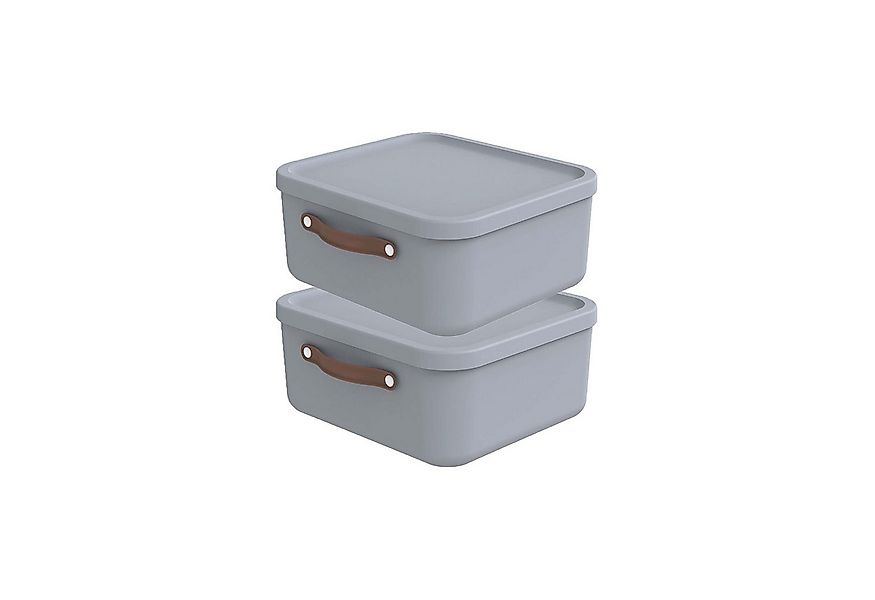 ROTHO Aufbewahrungsbox 2er-Set Kiste mit Deckel Maloja 20l (Aufbewahrungsse günstig online kaufen