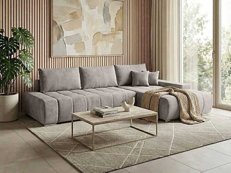 Beautysofa Ecksofa Draco L mit Schlaffunktion, in pflegeleichten Stoffen, B günstig online kaufen