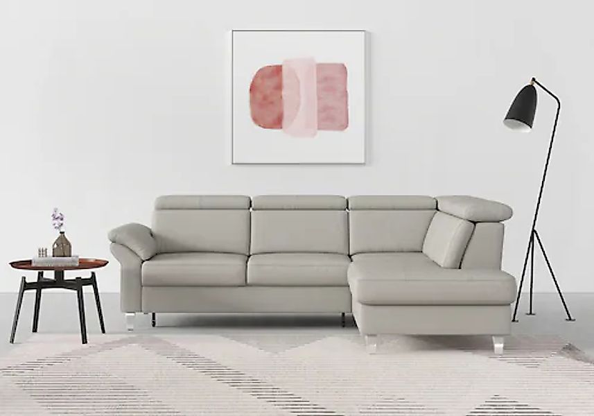 sit&more Ecksofa »Arngast L-Form« inklusive Kopfteilverstellung und Federke günstig online kaufen