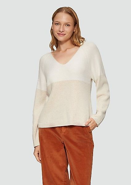 s.Oliver Strickpullover Relaxed Fit Strickpullover in Two-Tone-Optik günstig online kaufen