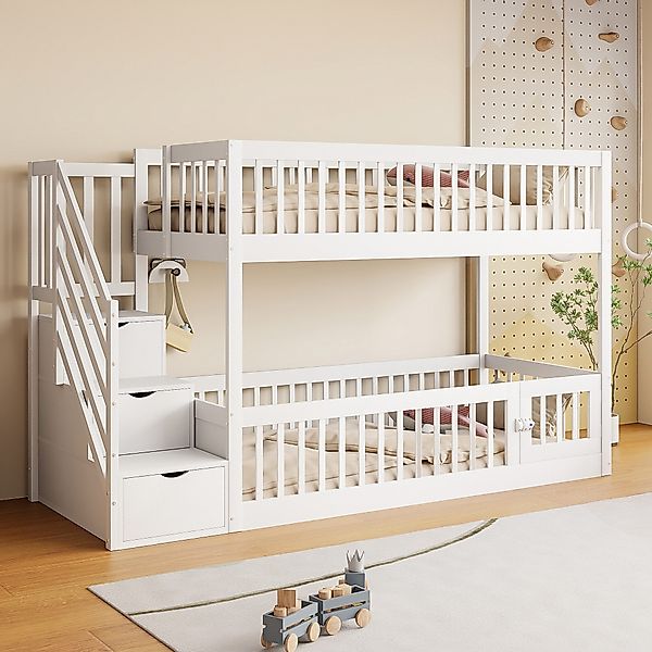 Merax Etagenbett (Kieferholz Hochbett Jugendbett Hausbett, günstig online kaufen