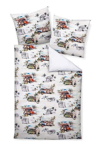 Janine Bettwäsche Mako-Baumwolle, Mako-Satin, 2 teilig, günstig online kaufen