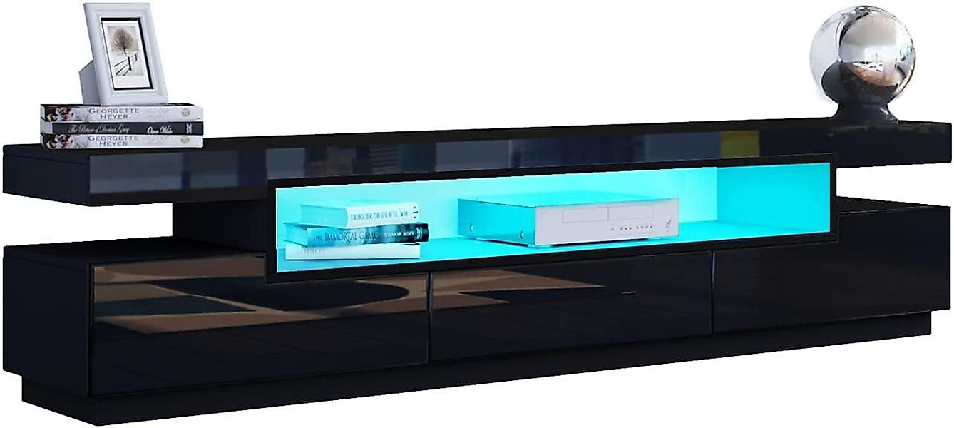 BESTWANTED Lowboard mit RGB LED, 1offenes günstig online kaufen