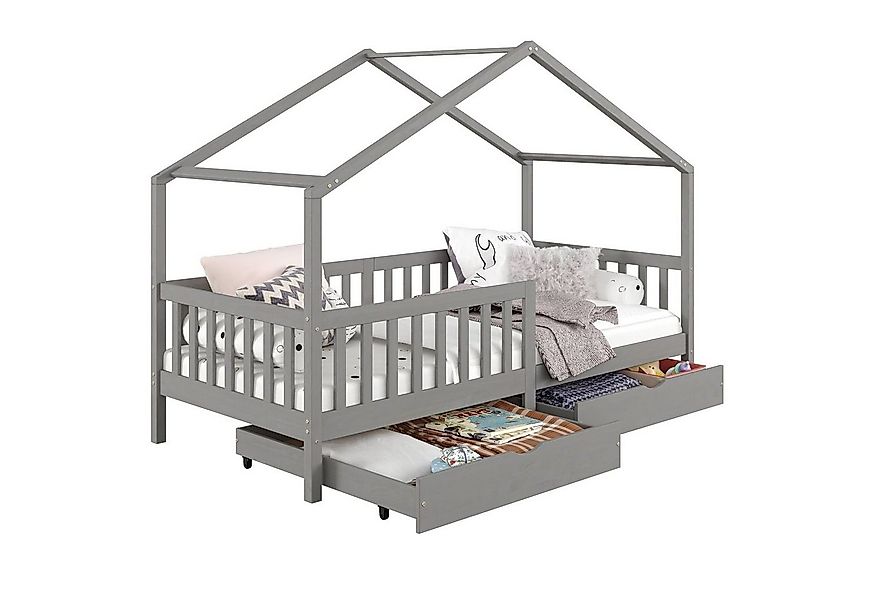 IDIMEX Kinderbett ELEA, Hausbett Montessori Bett Kinderbett Tipibett 90 x 2 günstig online kaufen