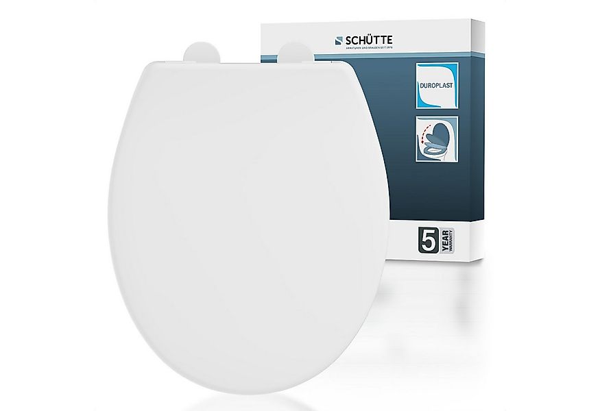 Schütte WC-Sitz WHITE, Duroplast, WC-Sitz, Absenkautomatik, belastbar bis 2 günstig online kaufen