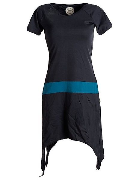 Vishes Sommerkleid Einfaches kurzärmliges Zipfelkleid aus Baumwolle Tunika, günstig online kaufen