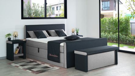 Meisterbetten Boxspringbett Amos (mit Motor, Fußteil, günstig online kaufen