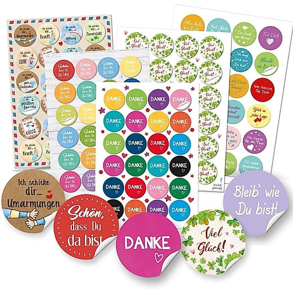 Logbuch-Verlag Dekofigur Buntes Sticker Set Mix günstig online kaufen