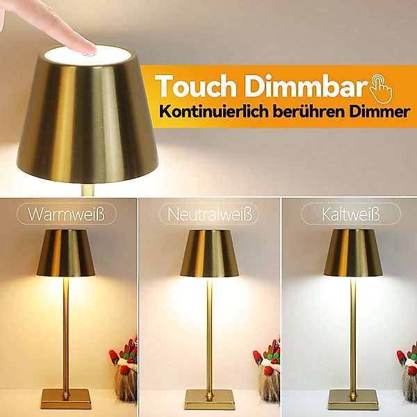 ZMH LED Tischleuchte Kabellos 3 Farbtemperatur günstig online kaufen