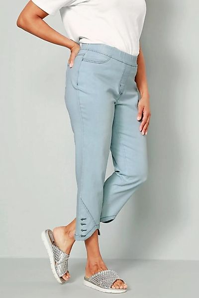 MIAMODA Regular-fit-Jeans 3/4-Jeans Slim Fit Wellensaum 5-Pocket günstig online kaufen