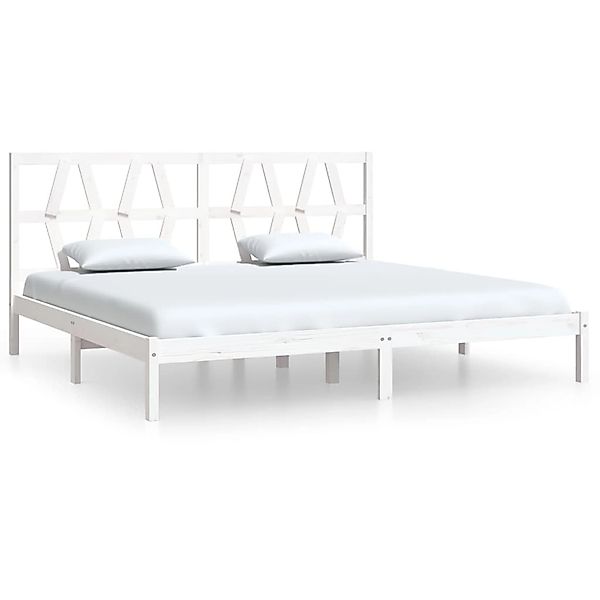 vidaXL Massivholzbett Weiß Kiefer 200x200 cm1179138 günstig online kaufen