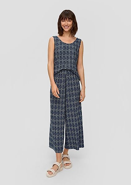 s.Oliver 7/8-Hose Plissierte Wide-Leg-Hose mit Elastikbund günstig online kaufen