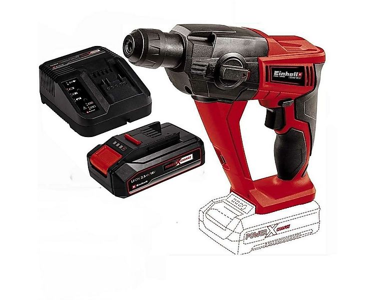 Einhell Akku-Bohrhammer Akku-Bohrhammer TE-HD 18 Li- 18V Akku 2.5 Ah günstig online kaufen