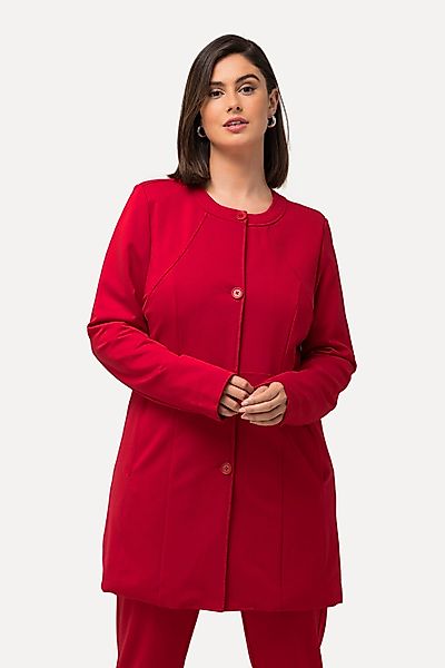 Ulla Popken Jerseyblazer Longblazer Ziernähte Rundhals günstig online kaufen