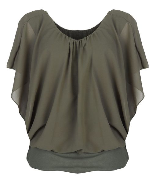 CLEO STYLE Schlupfbluse Damen Chiffon Bluse günstig online kaufen