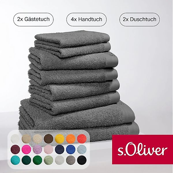 s.Oliver Handtuch Set "s.Oliver, Premium Qualität, 600 gr/m²" Set 8 Stk. Wa günstig online kaufen