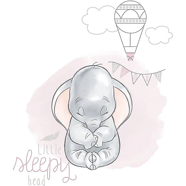 Komar Bild "Dumbo Sleepy", Disney, (1 St.), Wandbild zur Dekoration im Kind günstig online kaufen