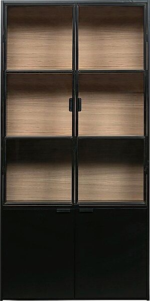 WOOOD Vitrine »Silas«, mit Metalltüren, H 200 cm x B 100 cm günstig online kaufen