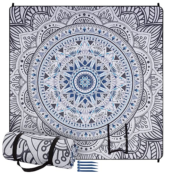JEMIDI Outdoorteppich Picknickdecke 200x200 - Picknickdecke günstig online kaufen