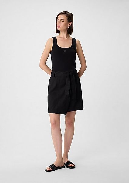 comma casual identity Minirock Ausgestellter Rock aus Leinenmix in Wickelop günstig online kaufen