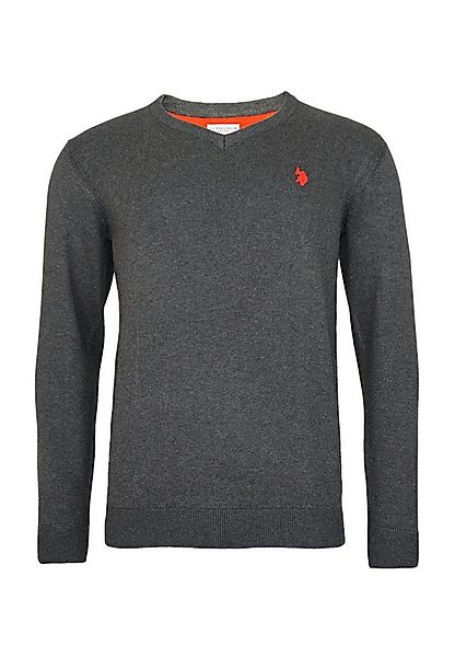 U.S. Polo Assn. Strickpullover Pullover V-Neck Feinstrick (1-tlg) günstig online kaufen