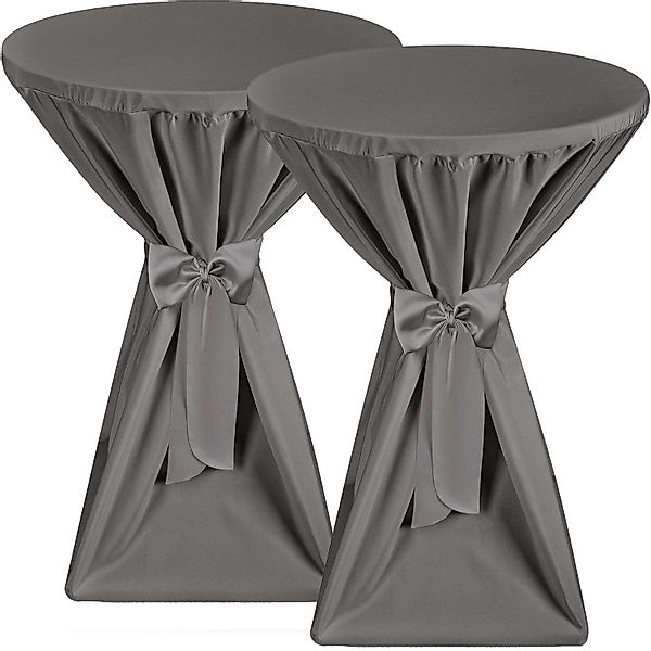 Beautissu Premium Stehtischhusse Ø 80cm Anthrazit 2tlg günstig online kaufen