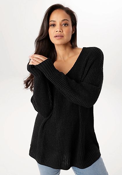 Aniston PLUS Strickpullover im dezenten Ajour-Strickmuster günstig online kaufen