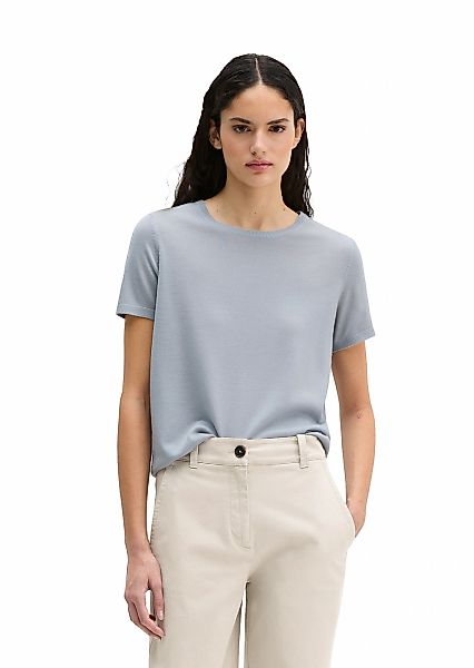 Marc OPolo Kurzarmpullover "aus weichem Merinowolle-Viskose-Mix" günstig online kaufen