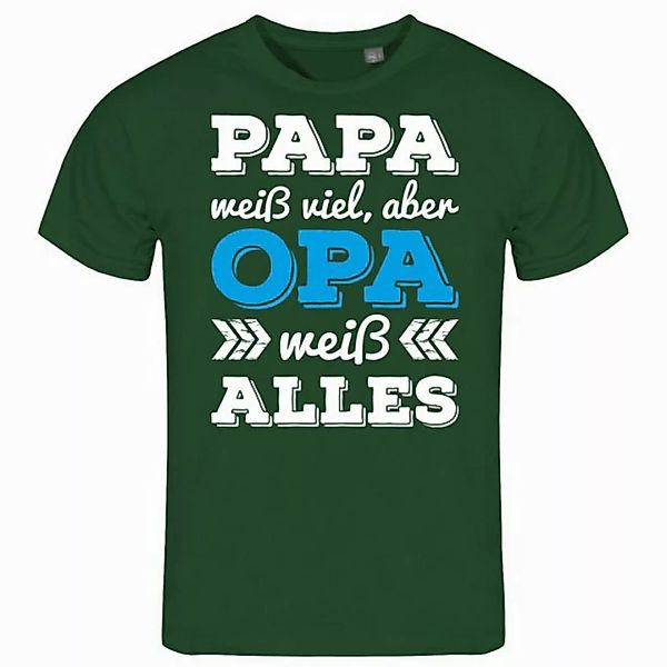 deinshirt Print-Shirt Herren T-Shirt Papa weiß viel aber Opa weiß alles Fun günstig online kaufen