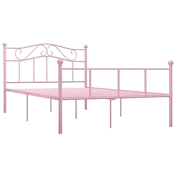 Bettgestell Rosa Metall 160x200 Cm günstig online kaufen