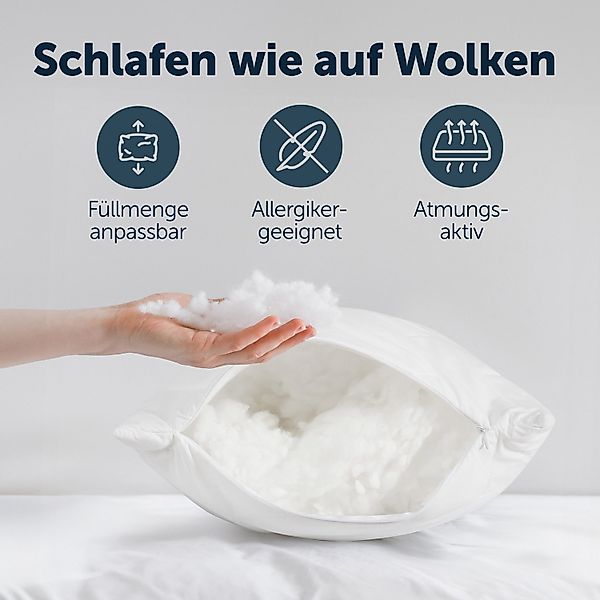 Blumtal Schlafkissen Blumtal Kopfkissen 80x80 cm günstig online kaufen