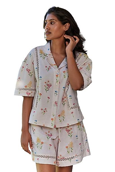 LAURA ASHLEY Pyjama Laura Ashley geknöpfter Kurzarm-Schlafanzug (2 tlg) günstig online kaufen