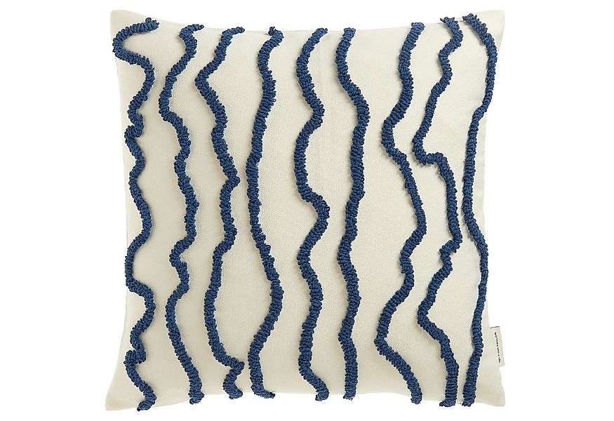 TOM TAILOR HOME Dekokissen Wavy, bestickt, mit hohem Baumwollanteil günstig online kaufen