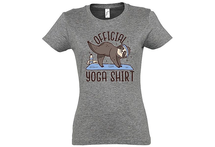 Youth Designz T-Shirt Official Yoga Damen Shirt mit lustigem Faultier Front günstig online kaufen