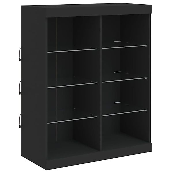 vidaXL Sideboard Sideboard mit LED-Leuchten Schwarz günstig online kaufen