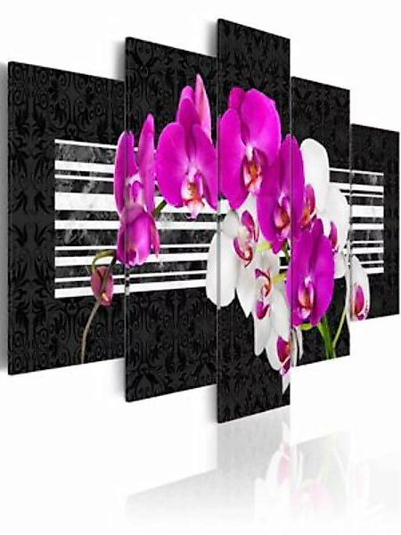 artgeist Wandbild Modest orchids mehrfarbig Gr. 200 x 100 günstig online kaufen