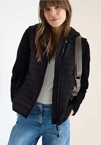 Jacke mit Strukturmix und Kapuze günstig online kaufen