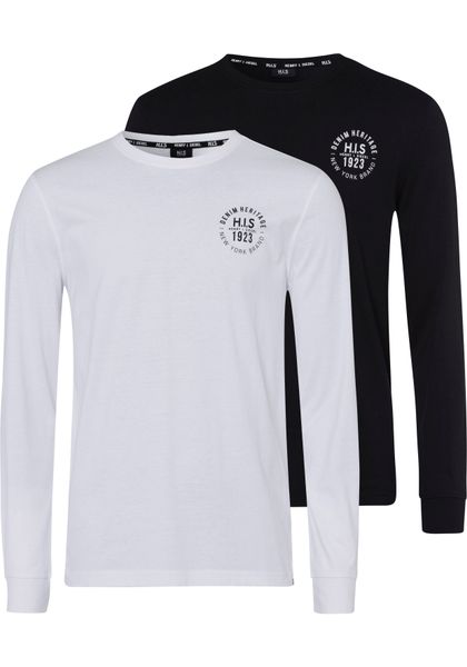 H.I.S Langarmshirt (Packung, 2-tlg., 2er-Pack) Langarm, günstig online kaufen