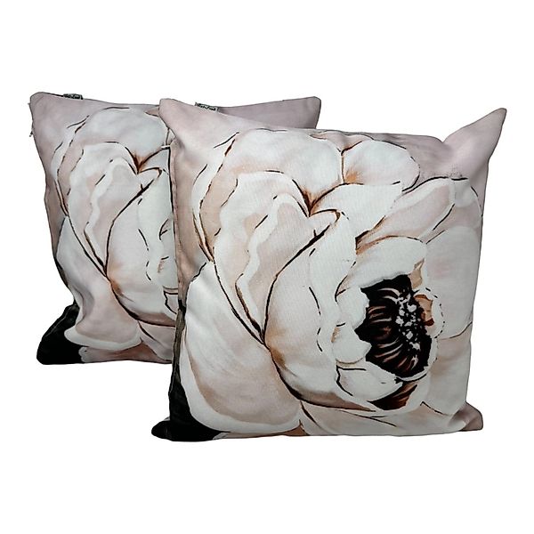 Jet-Line Outdoor Dekokissen 2er Set Rose Creme/Bunt 40 x 40 cm günstig online kaufen