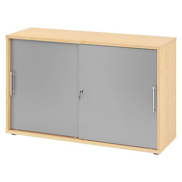 bümö Aktenschrank office Schiebetürenschrank Dekor: Ahorn/Silber - Griffe: günstig online kaufen