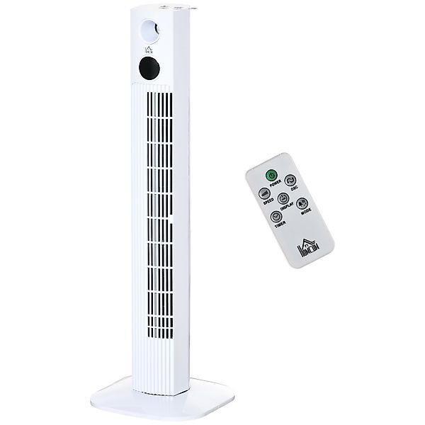 HOMCOM Turmventilator 45W mit 3 Modi und 3 Geschwindigkeiten mit 12-Stunden günstig online kaufen