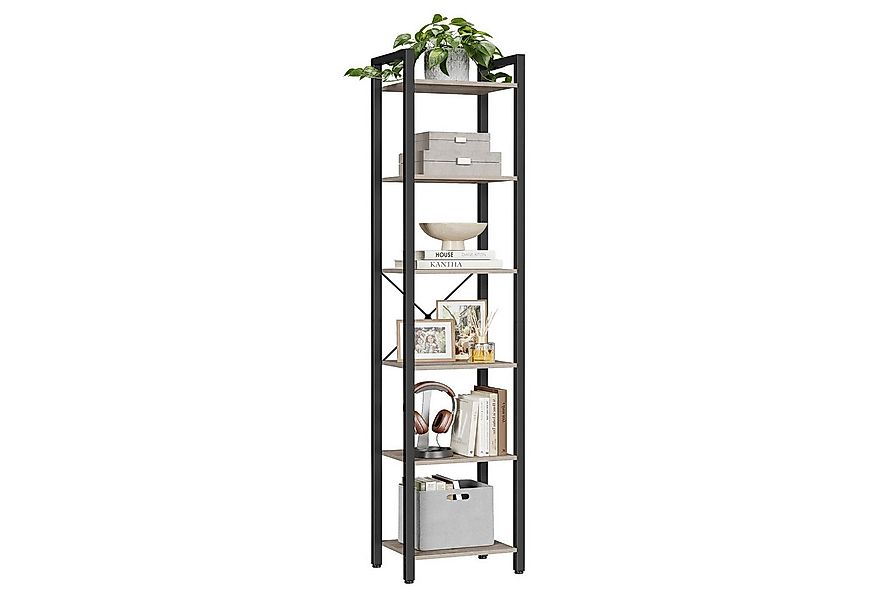 VASAGLE Bücherregal, Lagerregal, 6 Ebenen, Bücherregal, Stahlrahmen günstig online kaufen